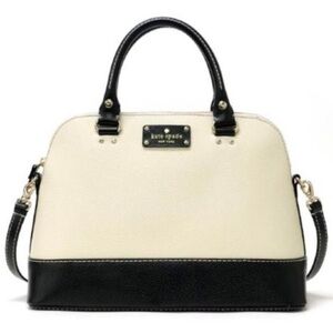 Kate Spade Two-Tone Black and Cream Satchel